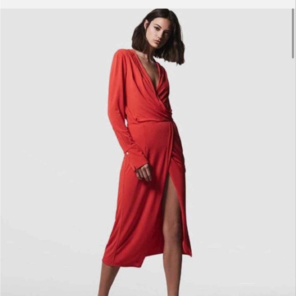 Reiss Grace Wrap Watermelon